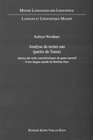 Buchcover Analyse de textes san (parler de Toma)