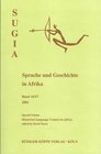 Buchcover SUGIA Sprache und Geschichte in Afrika. Band 16/17