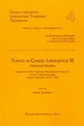 Buchcover Topics in Chadic Linguistics III – Historical Studies