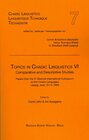 Buchcover Topics in Chadic Linguistics VI