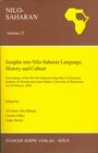 Buchcover Insights into Nilo-Saharan Language, History and Culture