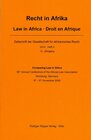 Buchcover Comparing Law in Africa – 35th Annual Conference of the African Law Association, Würzburg, Germany, 6th – 8th November 2