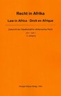 Buchcover Recht in Afrika. Law in Africa. Droit en Afrique. Zeitschrift der...