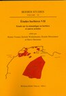 Buchcover Études berbères VII – Essais sur la sémantique en berbère et autres articles