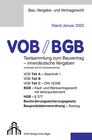 Buchcover VOB/BGB Textsammlung zum Bauvertrag - innerdeutsche Vergaben (Stand Januar 2022)