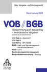 Buchcover VOB/BGB Textsammlung zum Bauvertrag - innerdeutsche Vergaben (Stand Januar 2023)