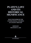Buchcover Plato's Laws and its historical significance