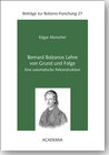 Buchcover Bernard Bolzanos Lehre von Grund und Folge