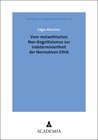 Buchcover Vom metaethischen Non-Kognitivismus zur Indeterminiertheit der Normativen Ethik