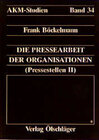 Buchcover Die Pressearbeit der Organisationen