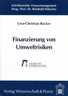 Buchcover Finanzierung von Umweltrisiken.