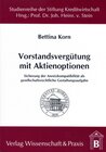 Buchcover Vorstandsvergütung mit Aktienoptionen.