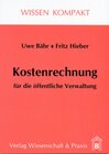 Buchcover Kostenrechnung für die öffentliche Verwaltung.