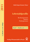 Buchcover Lehrstuhlprofile 2011