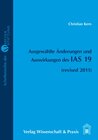 Buchcover Ausgewählte Änderungen und Auswirkungen des IAS 19.