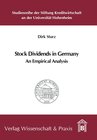 Buchcover Stock Dividends in Germany.