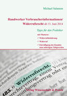 Buchcover Handwerker Verbraucherinformationen/Widerrufsrecht ab 13. Juni 2014