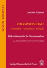 Buchcover Volkswirtschaft – Makroökonomische Niveauanalyse.