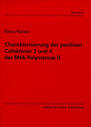 Buchcover Charakterisierung der positiven Cofaktoren 2 und 4 der RNA-Polymerase II
