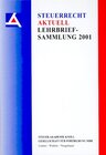 Buchcover Steuerrecht aktuell - Lehrbriefsammlung 2001