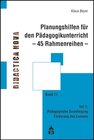 Buchcover Planungshilfen für den Pädagogikunterricht - 45 Rahmenreihen -