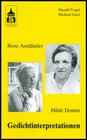 Buchcover Rose Ausländer - Hilde Domin Gedichtinterpretationen
