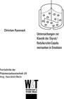 Buchcover Untersuchungen zur Kinetik der Styrol/Butylacrylat-Copolymerisation in Emulsion