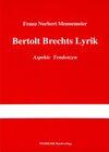 Buchcover Bertolt Brechts Lyrik