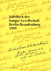 Buchcover Jahrbuch der Fouqué-Gesellschaft Berlin-Brandenburg 1999