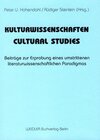 Buchcover Kulturwissenschaften - Cultural Studies