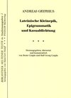 Buchcover Lateinische Kleinepik, Epigrammatik und Kasualdichtung