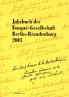 Buchcover Jahrbuch der Fouqué-Gesellschaft Berlin-Brandenburg 2003