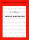 Buchcover Deutsche Namenkunde