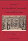 Buchcover Zur Sprache der Freimaurerei
