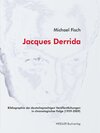 Buchcover Jacques Derrida. Bibliographie der deutschsprachigen Veröffentlichungen in chronologischer Folge