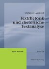 Buchcover Textrhetorik und rhetorische Textanalyse