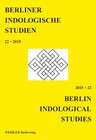 Buchcover Berliner Indologische Studien, Band 22