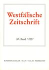 Buchcover Westfälische Zeitschrift. Zeitschrift für vaterländische Geschichte und Altertumskunde