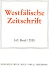 Buchcover Westfälische Zeitschrift 160/2010