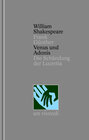 Buchcover Venus und Adonis - Die Schändung der Lucretia - Nichtdramatische Dichtungen (Shakespeare Gesamtausgabe, Band 39) - zweis