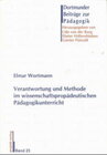 Buchcover Verantwortung und Methode im wissenschaftspropädeutischen Pädagogikunterricht