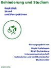 Buchcover Behinderung und Studium