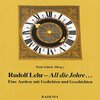 Buchcover Rudolf Lehr - All die Johre...