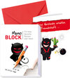 Buchcover Schwarzer Humor Notizblock mit Mini-Geschenkkarte mit Kuvert