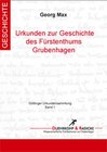 Buchcover Urkundenbuch zur Geschichte des Fürstenthums Grubenhagen