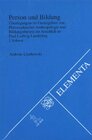 Buchcover Person und Bildung