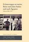 Buchcover Erinnerungen an meine Reise nach dem Sudan und nach Ägypten