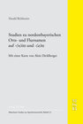 Buchcover Studien zu nordostbayerischen Orts- und Flurnamen auf -(n)itz und -(a)tz. MSB 31