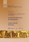 Buchcover Analytisches Wörterbuch des Meroitischen /Analytic Meroitic Dictionary,