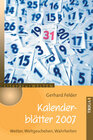 Buchcover Kalenderblätter 2007